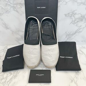 Saint Laurent Cream Espadrilles